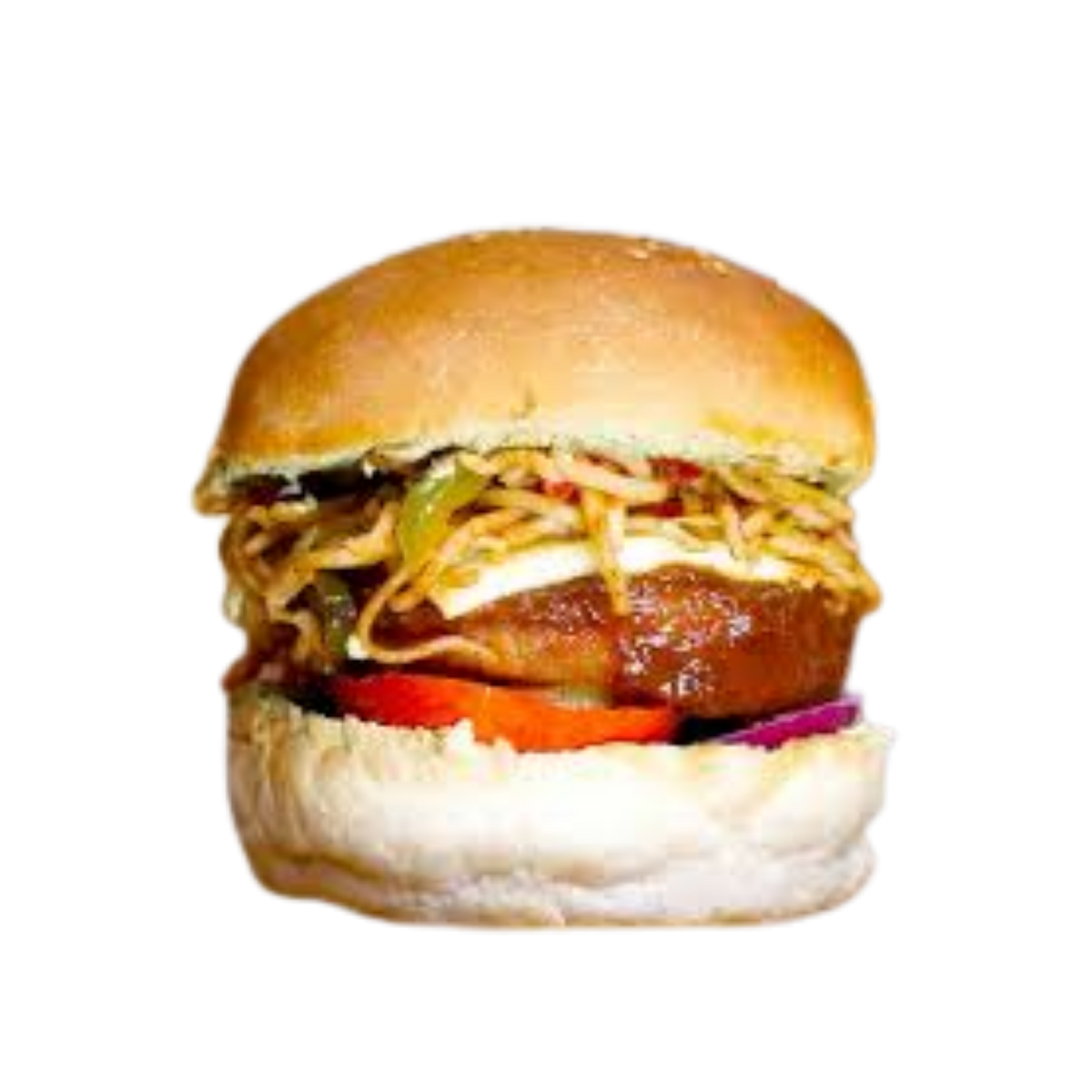 Aloo Tikki Noodle Burger